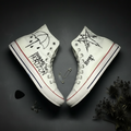 Hand-Painted BMTH Inspired High Top Sneakers Alternative Punk Rock Shoes