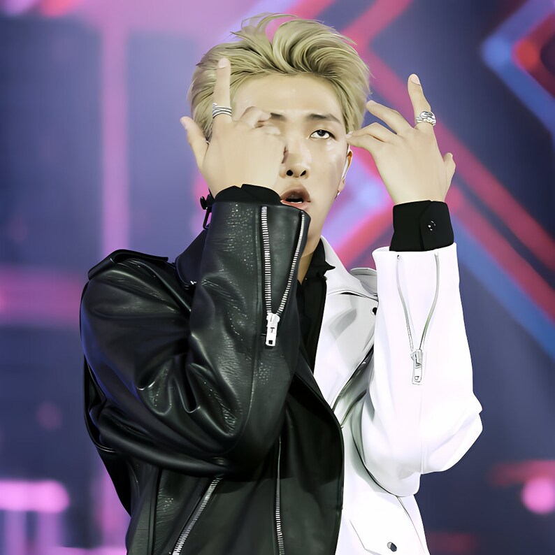 Two Tone Leather Jacket Black and White