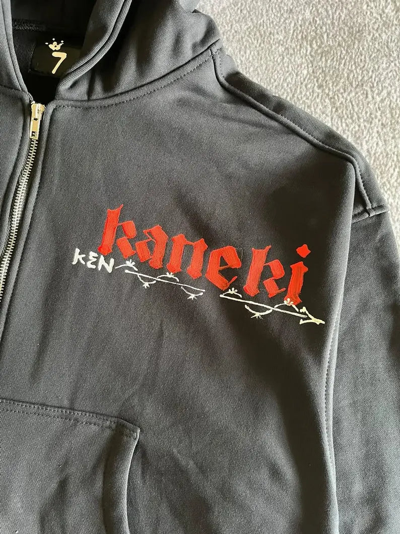 Chase Atlantic x Anime Hoodie Inspired Hand-Painted Art for Music & Anime Lovers