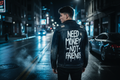 Need Money Not Friends Jacket, Typography Streetwear Denim