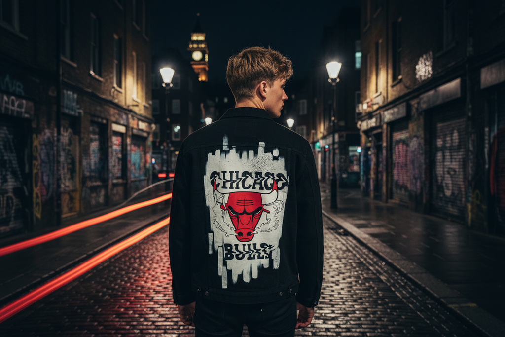 Custom Chicago Bulls Jacket  Vintage NBA Style Europe