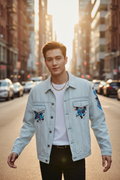 Rockstar-Chic K-Pop Luxury Male Model with Jacket